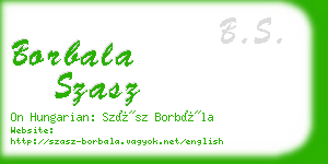 borbala szasz business card